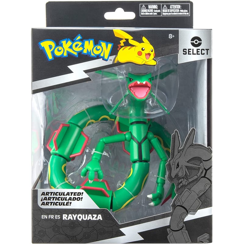 JAZWARES - Pokémon Select Rayquaza Superarticulado de 15 cm.