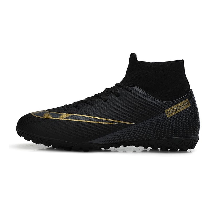 Zapatillas para futbol hombrede futbol turf hightop tf para hombre negro