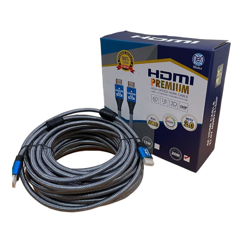 Cavo HDMI 4k Cabo Hdmi 20m 4k Ultra Hd 19 Pinos Premium