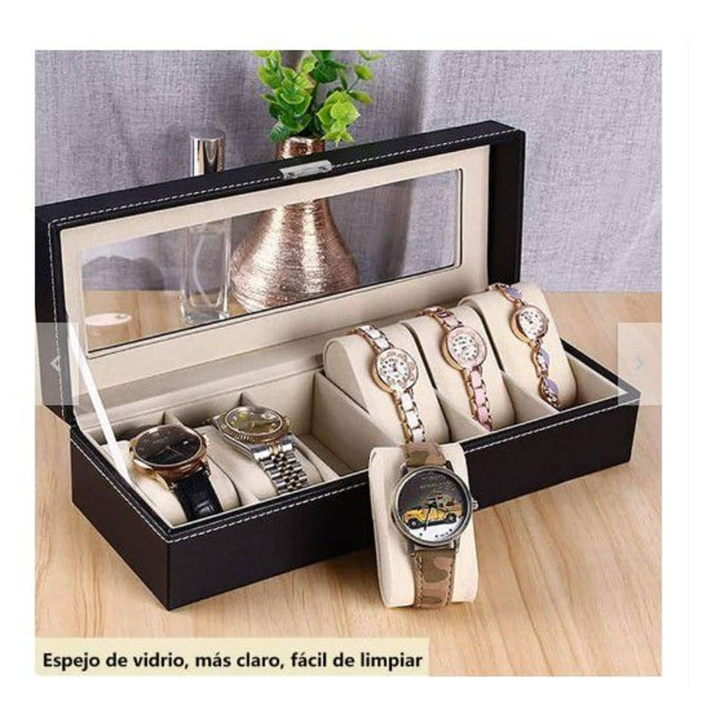 ESTUCHE ORGANIZADOR DE RELOJES DE 6 DIVISIONES PORTA RELOJ GENERICO falabella