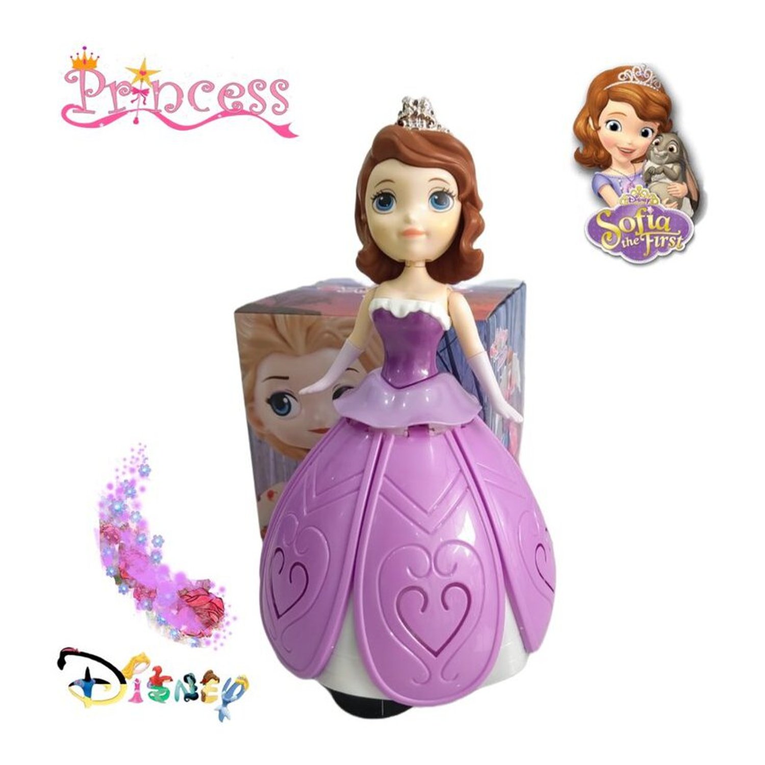 Muneca princess sofia musical con luz 3d para cantar bailar GENERICO falabella