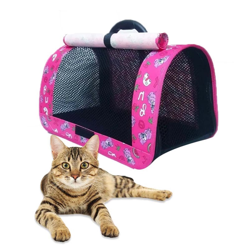 Kennel Bolso Maleta Transportador Gatos y Perros Rosado Sodimac Peru