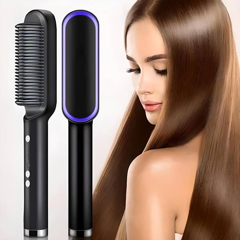 Peine Plancha De Cabello "Peine Cepillo Alisador De Cabello Placa Turmalina"