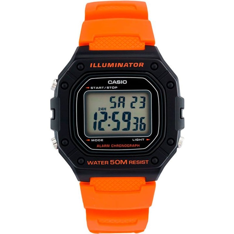 Bracelet De Montre Casio Rouge En Résine - Compatible W-218H, W-214H - Neuf Avec étiquettes