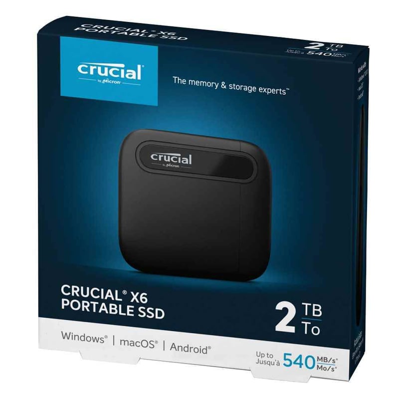 CRUCIAL - Disco Solido SSD Crucial X6 2TB PC MAC PS4 XBox One USB32 CT2000X6SSD9