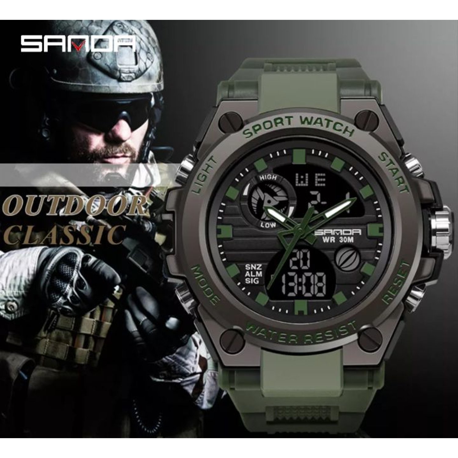 Reloj militar digital sale