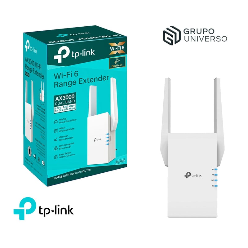 TP LINK - RE705X TP-Link Mesh WiFi 6 Extensor 5 GHz 2,4 GHz AX3000