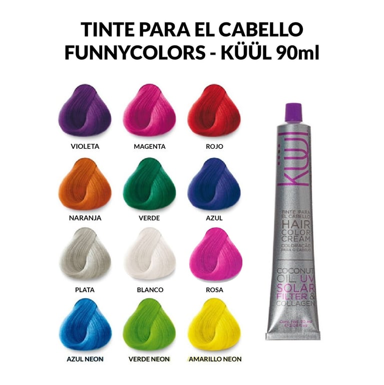 Tinte para el Cabello Funny Colors KUUL 90ml GENERICO