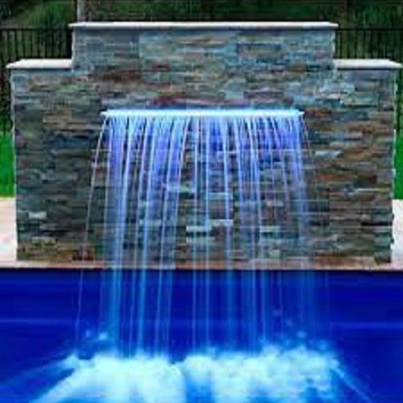 CASCADA PARA PISCINA DE 90 Cm LED RGB CON CONTROL REMOTO GENERICO ...
