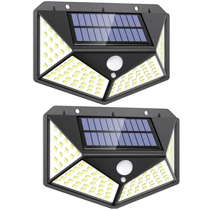 PACK REFLECTOR 114 LED SOLAR ENCENDIDO AUTOMATICO SENSOR MOVIMIENTO ...