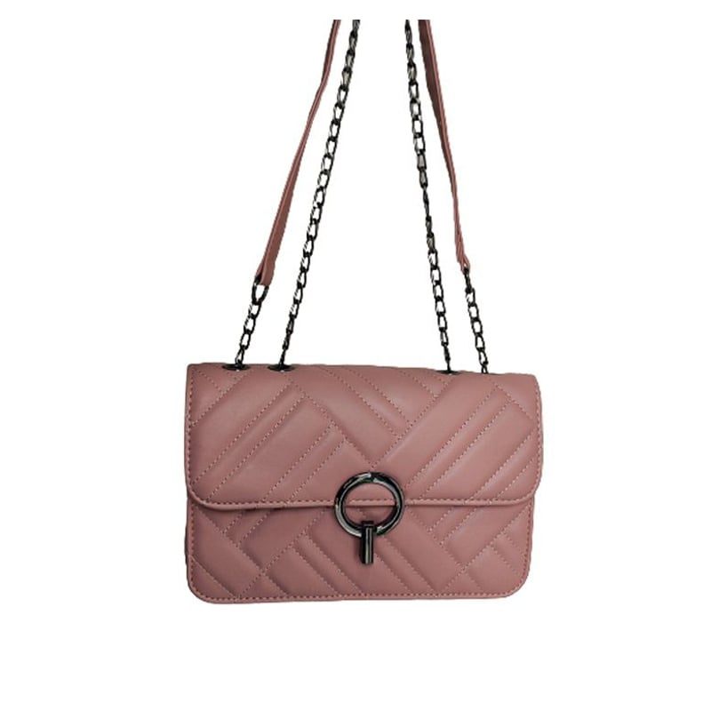 Bolso Cartera Mujer De Mano Hombro Acolchado Tipo cuerina Palo Rosa ITELSISTEM falabella