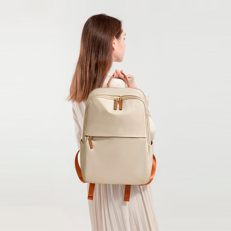 Mochila Brescia Portalaptop hasta156 Beige OEM falabella