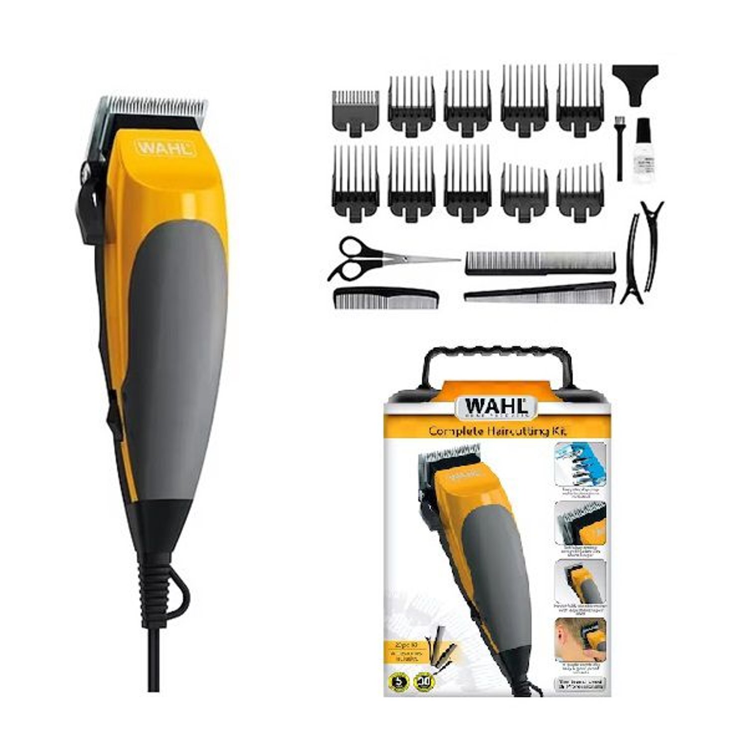 Cortadora de Cabello Wahl Haircutting Kit de 20 pzas Amarillo WAHL falabella