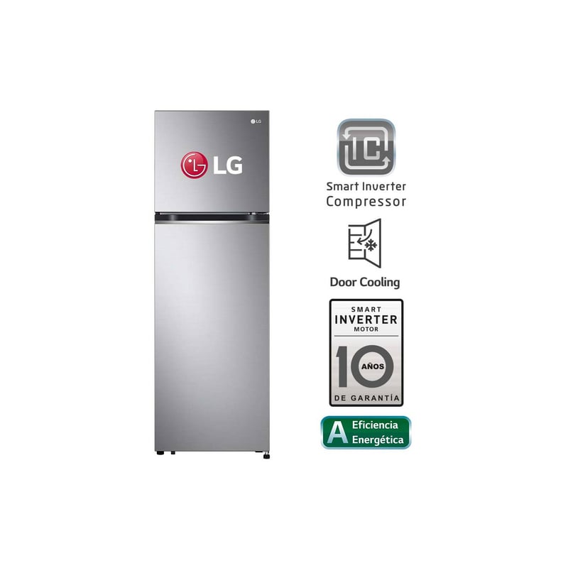 LG - Refrigeradora LG Top Mount con Door Cooling - 264 LT GT26BPP Plateada