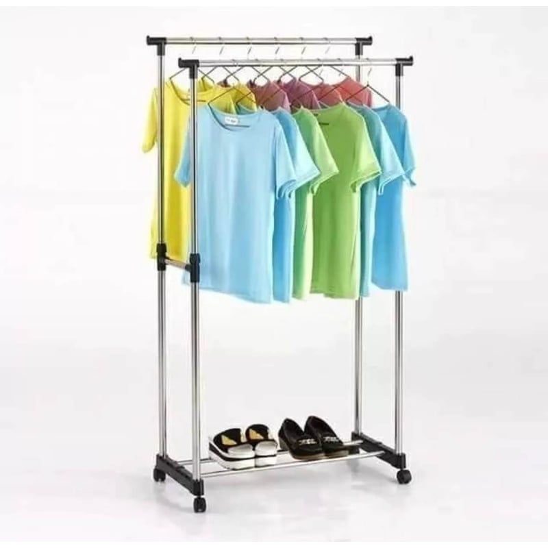 Organizador de Ropa Doble Colgador de Ropa con Ruedas Sodimac Peru
