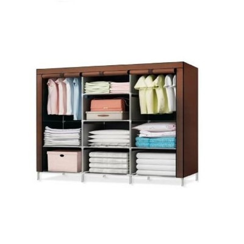 Ropero Perchero Organizador Armario Closet Armable 3 Cuerpos con Funda ...