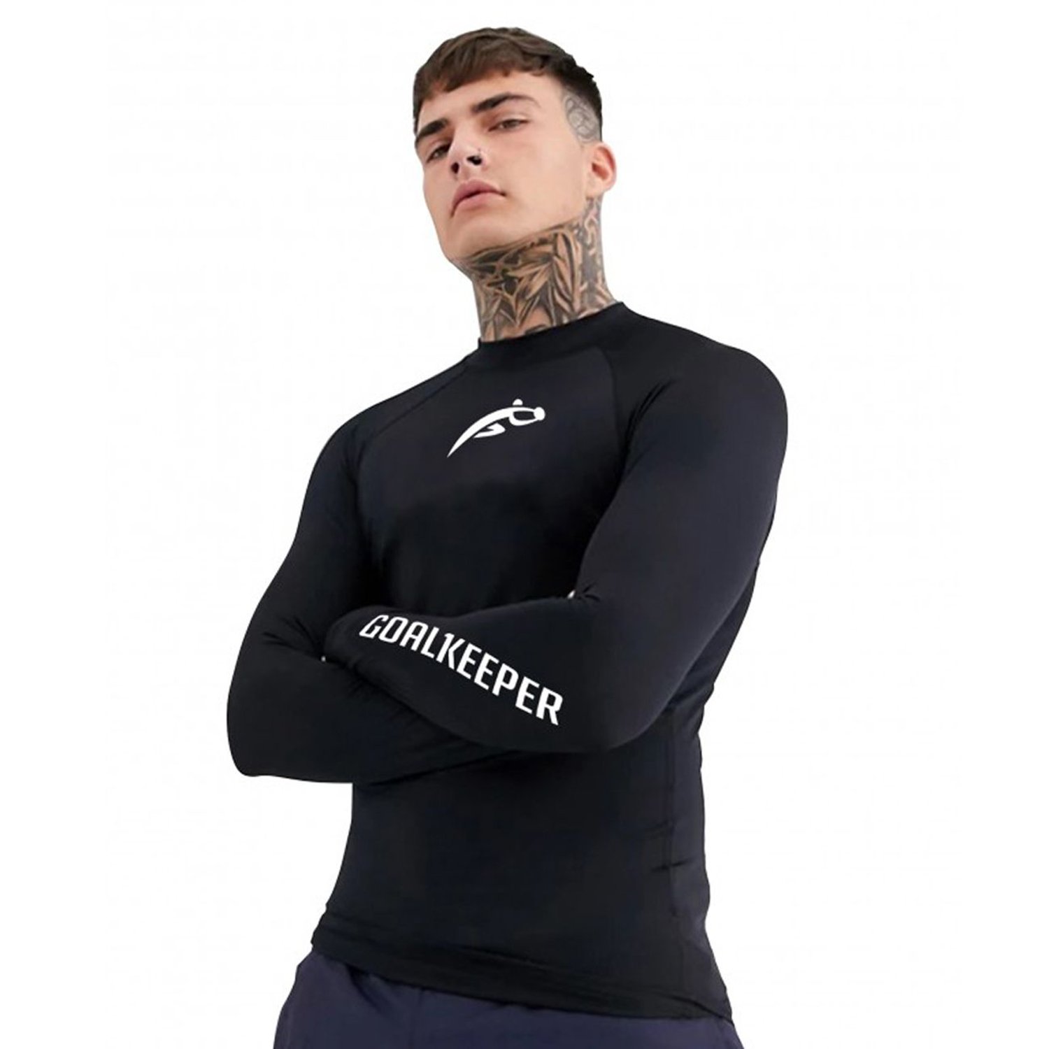 Polo licra negro compresor para arquero GENERICO falabella