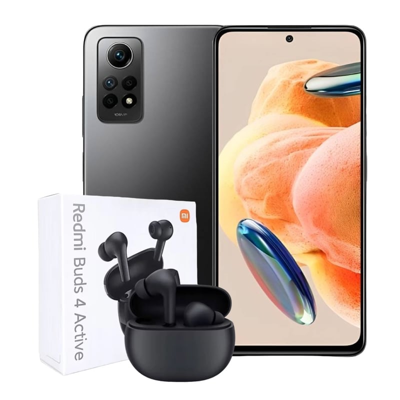 XIAOMI - Xiaomi Redmi Note 12 Pro 4G 8GB Ram 256GB Gray + Audifono Xiaomi Buds 4 Active