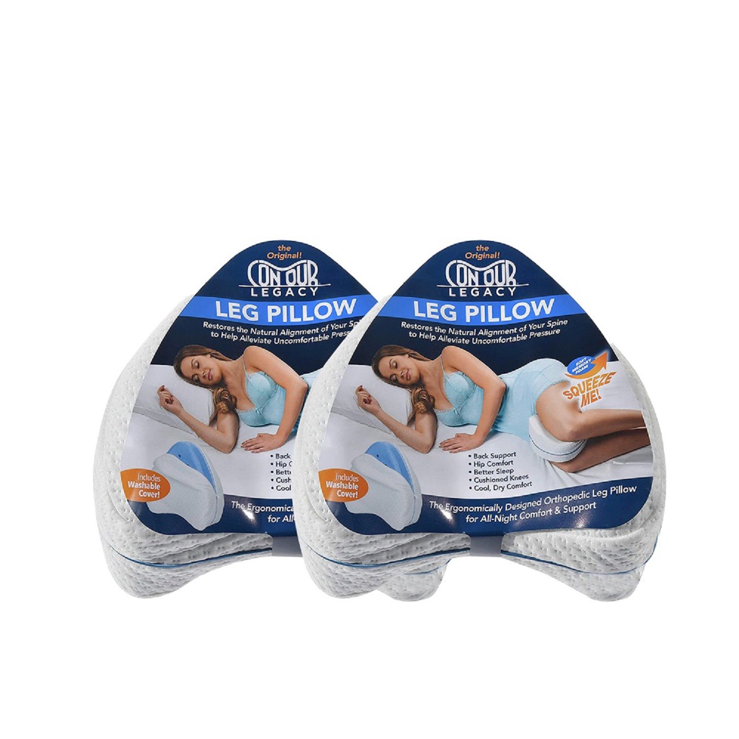 2 almohadas ergonomicas viscoelastica para las piernas y rodillas GENERICO falabella
