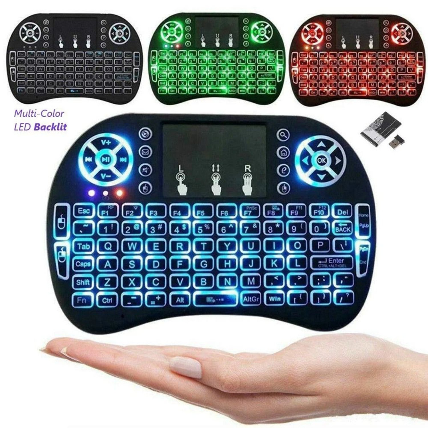 Teclado Inalambrico RGB Touchpad Keyboard Para Smart TV OEM falabella
