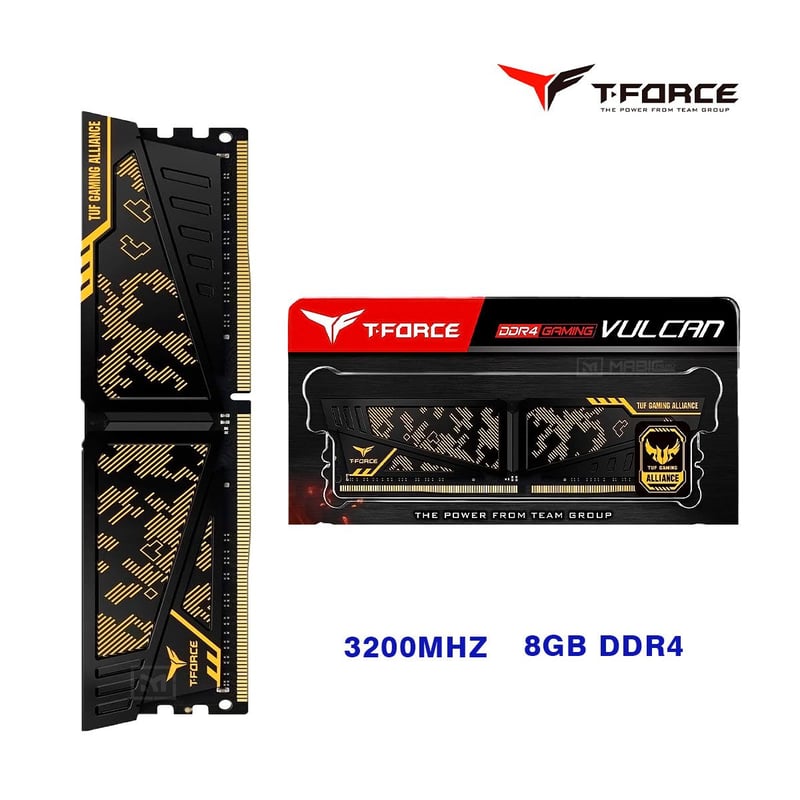Team Group VULCAN Z Red 8Go DDR4 3200MHz CL16 Mémoire vive PC Team