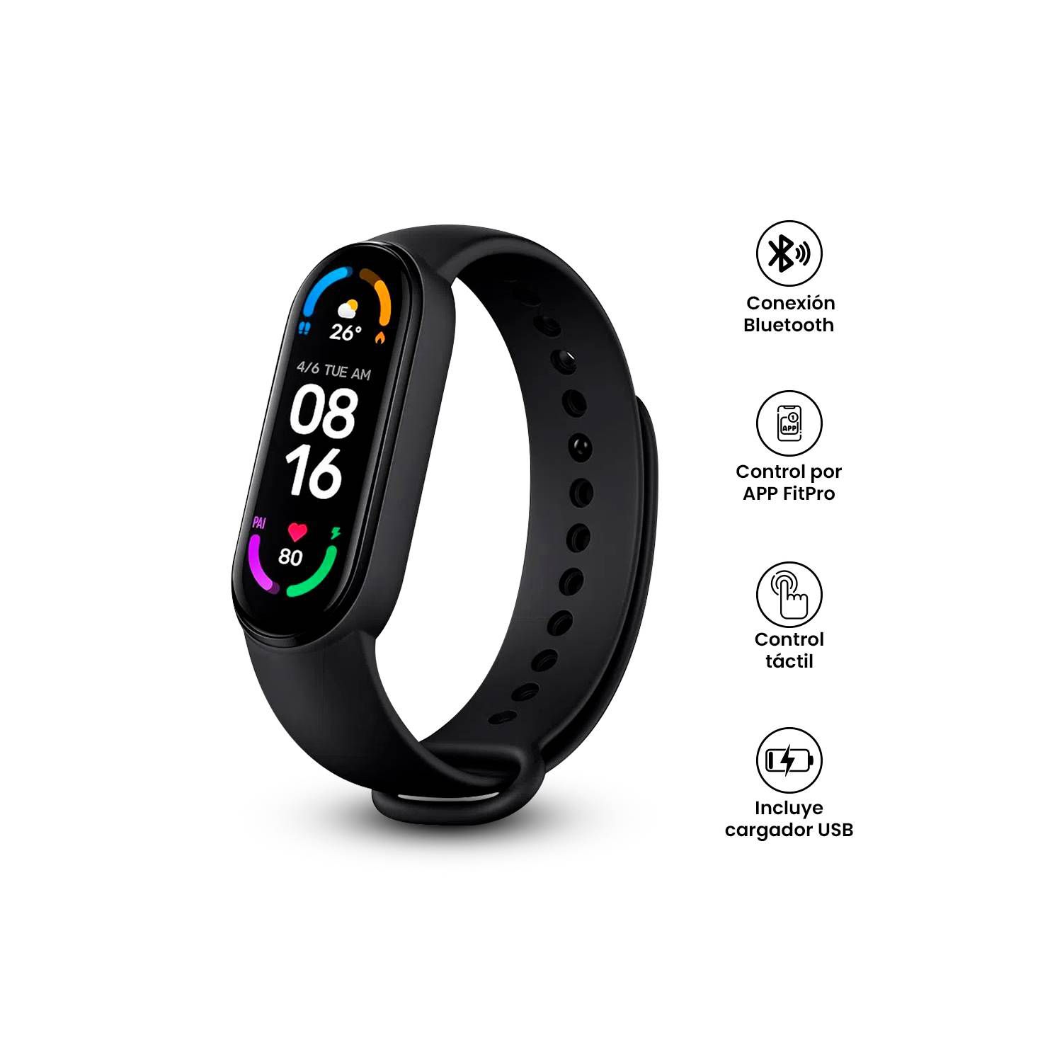 Pulsera deportiva M4 Smartband reloj Monitor ritmo cardiaco rastrea GENERICO falabella