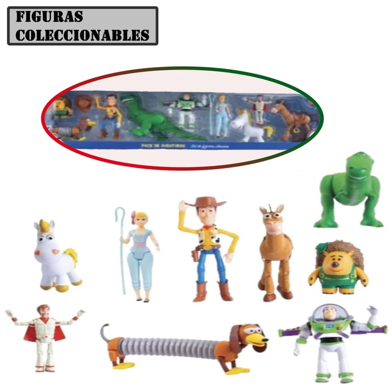 Munecos de Jebe Toy Story Articulados Set de 9 Modelo 1