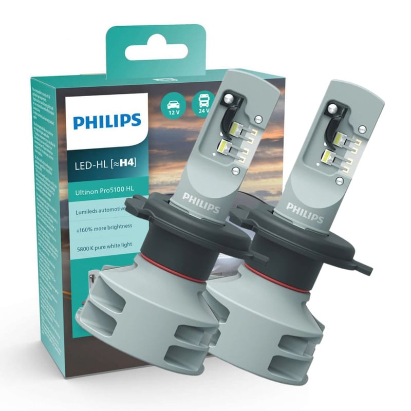 PHILIPS Ultinon Pro5100 H4 Focos Led Para Autos y Camionetas PHILIPS ...