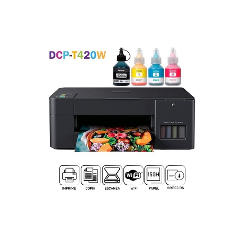 BROTHER - Impresora Multifuncional Brother DCP-T420W