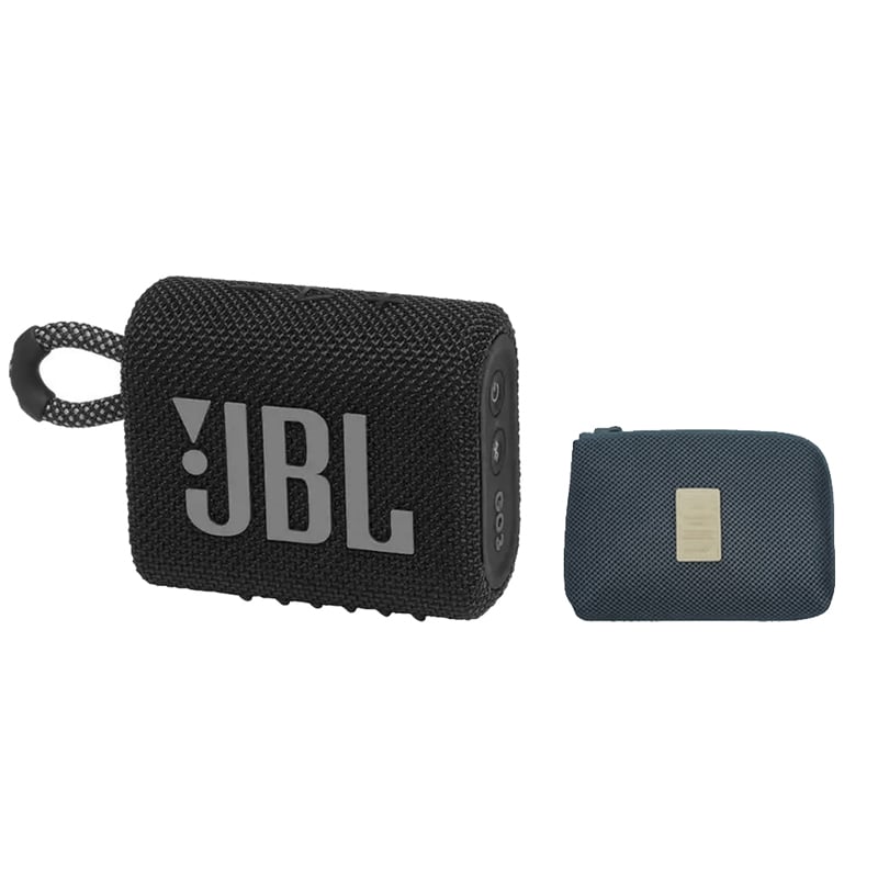 JBL - Parlante JBL GO 3 Bluetooth 5.0 IP67 Negro + Funda protectora Negro