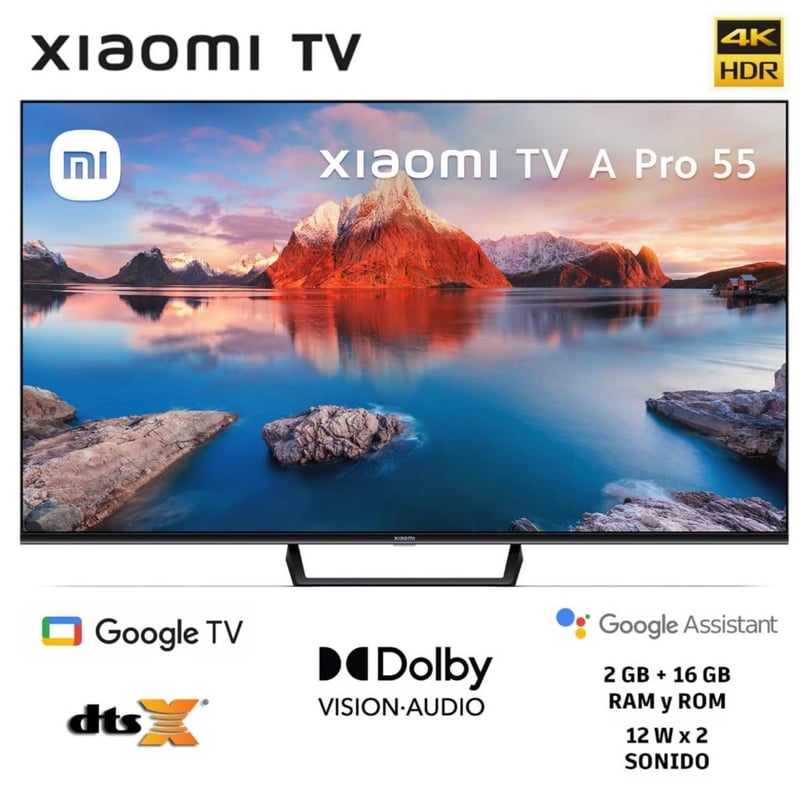 XIAOMI - Televisor Xiaomi 55 A Pro Smart TV UHD 4K Google TV