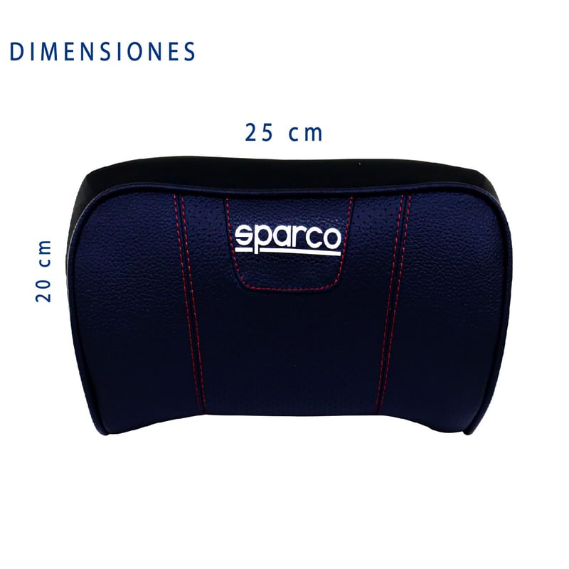 COJIN CABEZAL ALMOHADA CERVICAL SPARCO CORSA NEGRO LINE ROJA Sodimac Peru