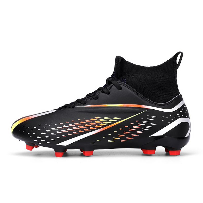 Zapatos de futbol AG suela de goma para hombre y Mujeres Negro