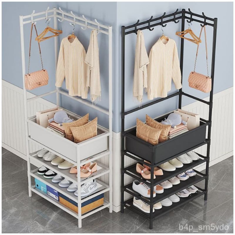 Mueble Para Ropa AMZYYDS Organizador De Zapatera Y Perchero