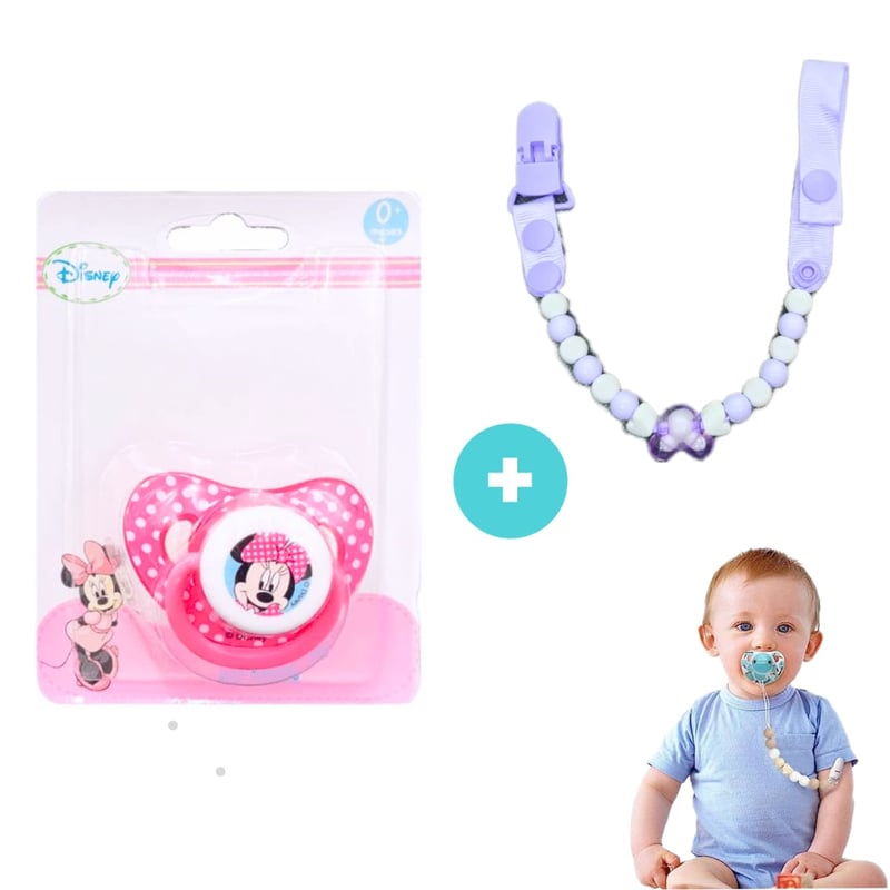 TUINIES - Chupon para bebe Minnie S con Clip sujetador