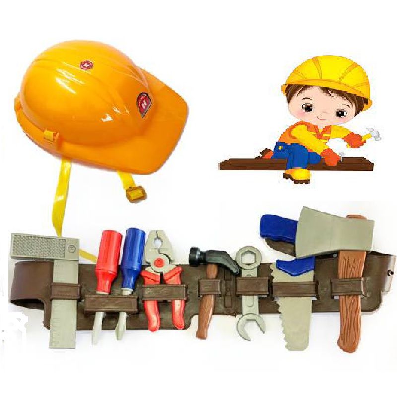 JUEGO DE HERRAMIENTAS DE CONSTRUCCION CON CASCO AMARILLO PARA NINOS GENERICO falabella