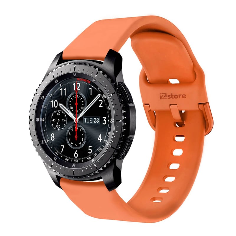 Correa Compatible Con Samsung Gear S3 Frontier Naranja Hebilla 22mm