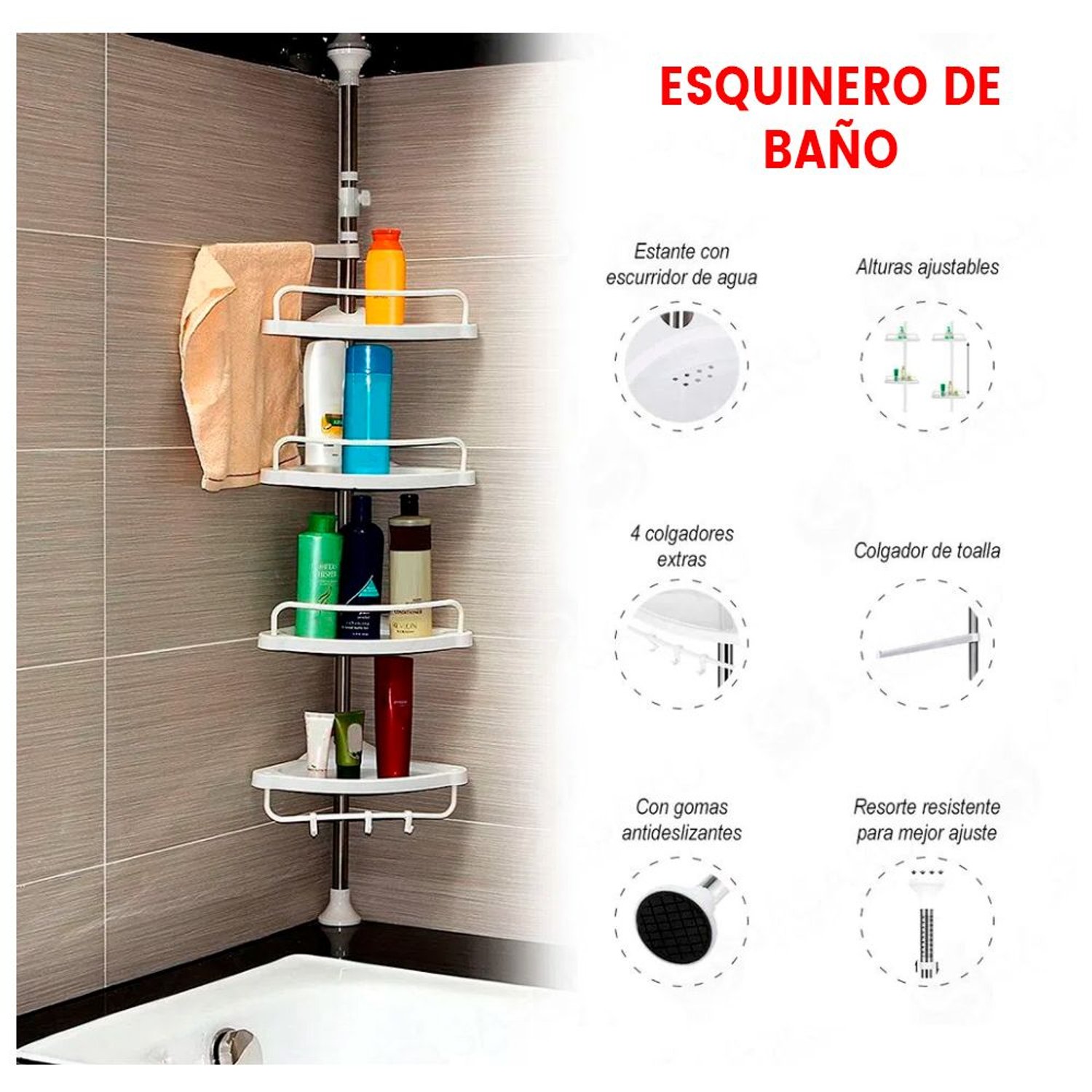 Perchero para ducha best sale