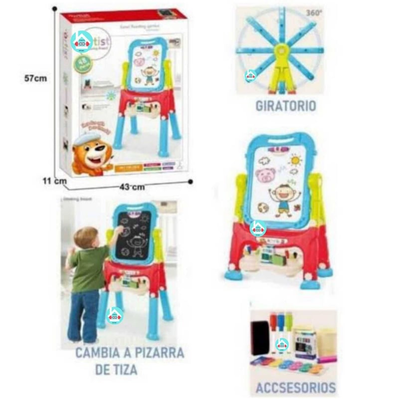 Pizarra 2 en 1 para ninos Reversible Accesorios GENERICO falabella