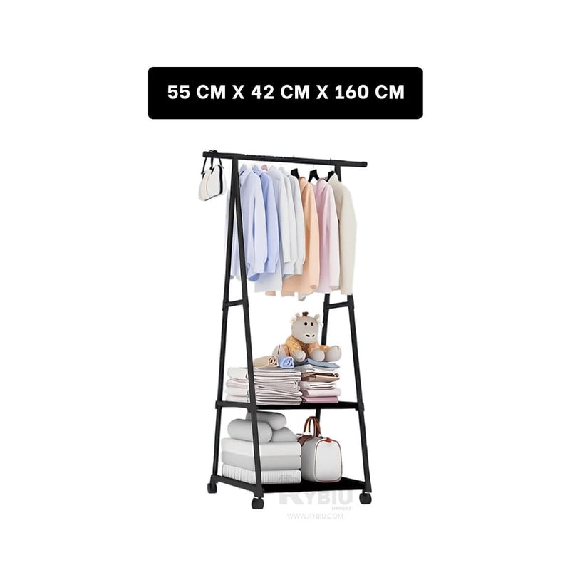 Perchero Movible de Bano Negro para Ropa Sodimac Peru