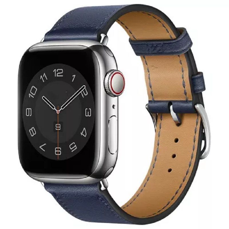 Correa De Cuero Azul Marino Para Smartwatch Y Apple Watch 38 40 41mm GENERICO falabella