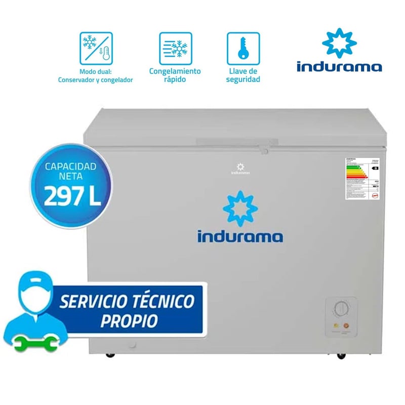 Congeladora Indurama Defrost 297 L CI-320GR INDURAMA | falabella.com