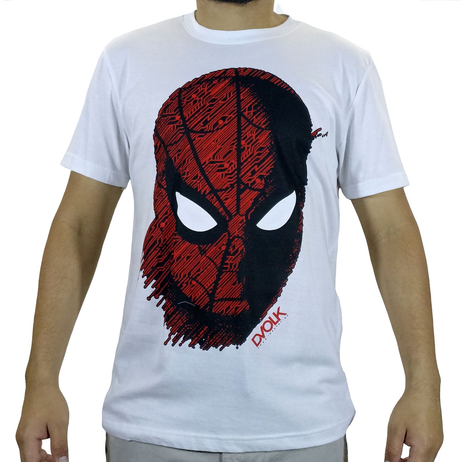 Polo Estampado Para Hombre Blanco