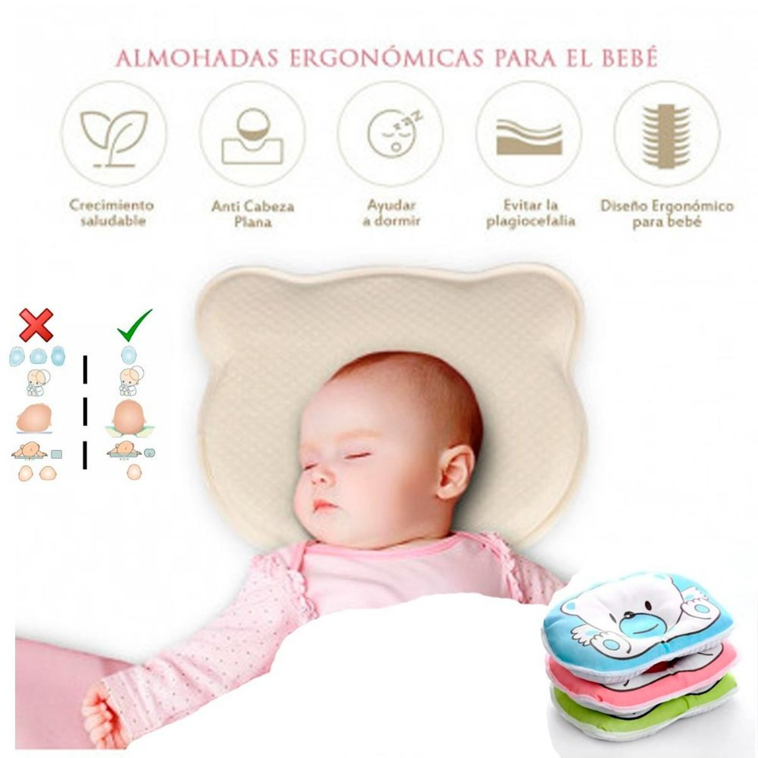 Cojin para bebes cabeza sale