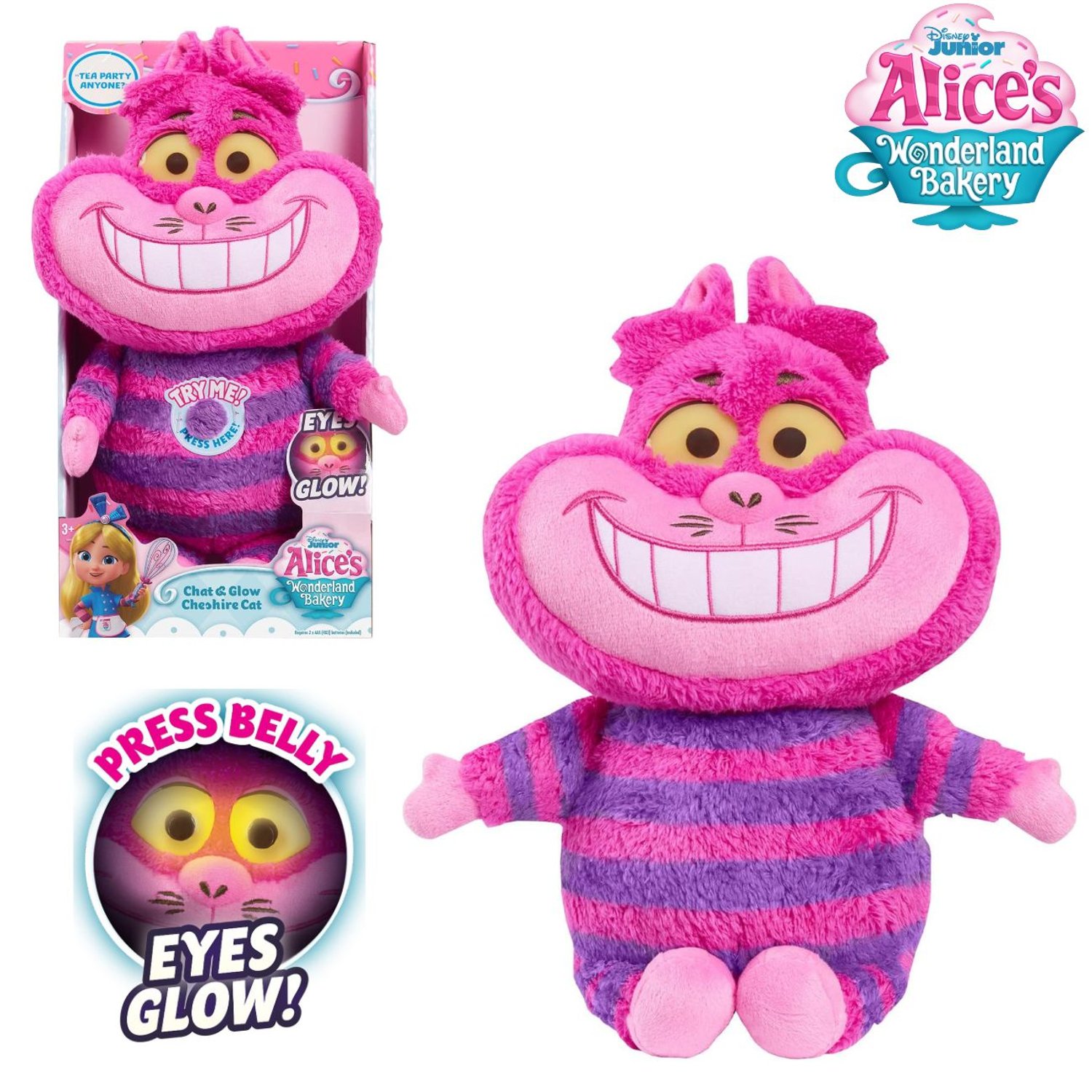 Peluche gato Cheshire Disney Junior Alices Bakery JUST PLAY falabella