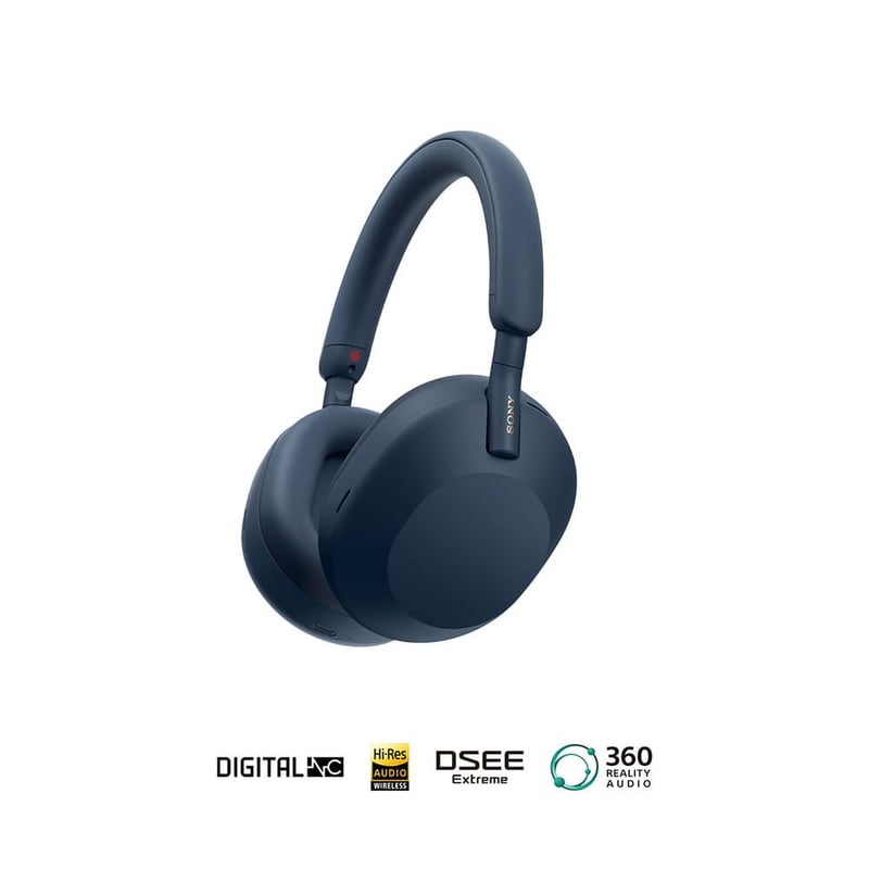 SONY - Sony Audífonos Inalámbricos Noise Cancelling WH-1000XM5 Azul