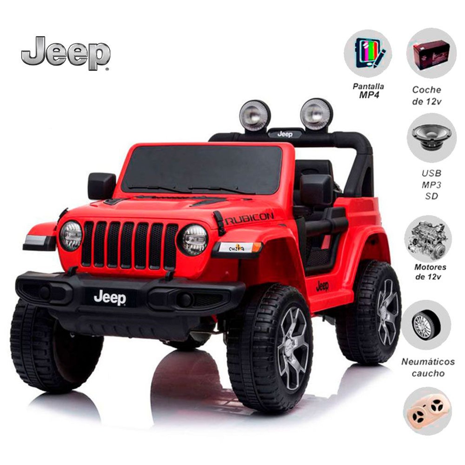 Carro a Bateria para Ninos RUBICON Red JEEP falabella