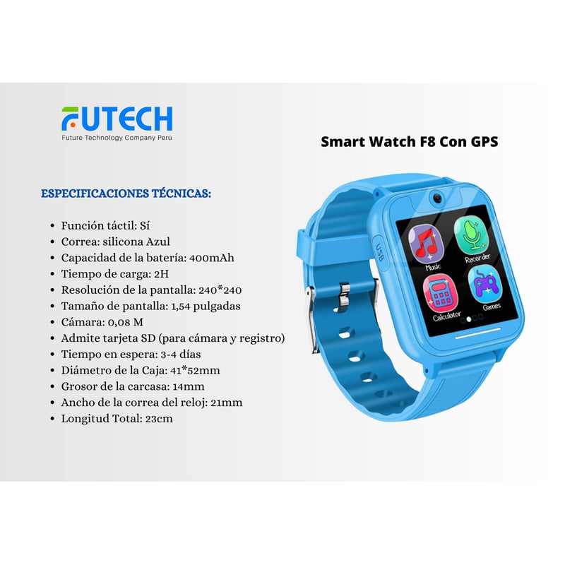 Smart Watch F8 de nino Con GPS GENERICO falabella