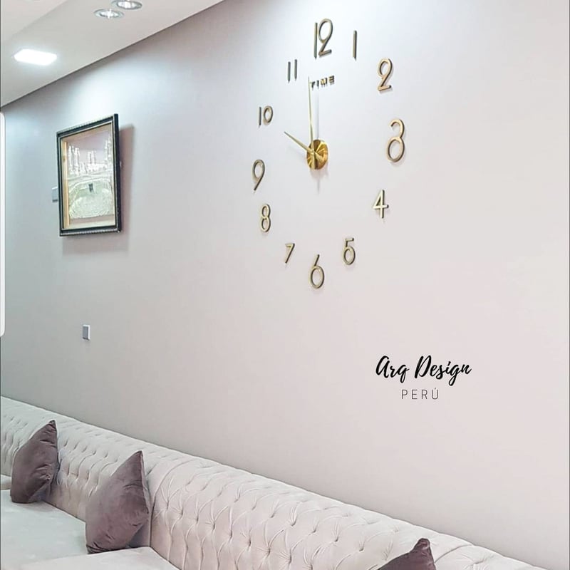 Reloj de Pared para Sala Moderno Mia Dorado Sodimac Peru