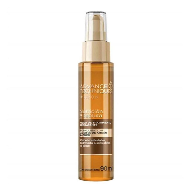 Huile De Soin Avon Advance Techniques à L'Argan & Coco - Sans Rinçage - 100ml - Cheveux Nourris